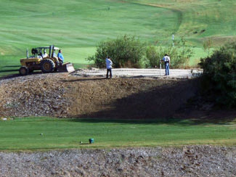 course repair with heavy equipment